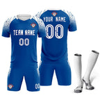 Custom Royal Classic Soccer Training Sets Jersey For Adults/Kids