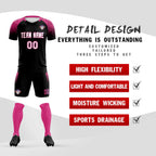 Custom Black Classic Soccer Training Sets Jersey For Adults/Kids