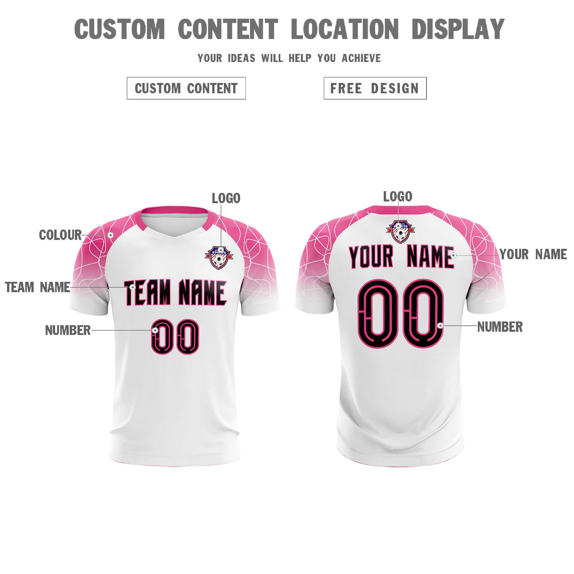 Custom White Classic Soccer Training Sets Jersey For Adults/Kids