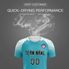 Custom Aqua Classic Soccer Training Sets Jersey For Adults/Kids