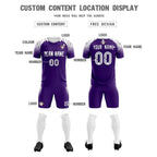 Custom Purple Classic Soccer Training Sets Jersey For Adults/Kids