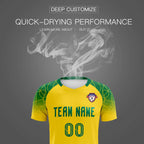 Custom Gold Classic Soccer Training Sets Jersey For Adults/Kids