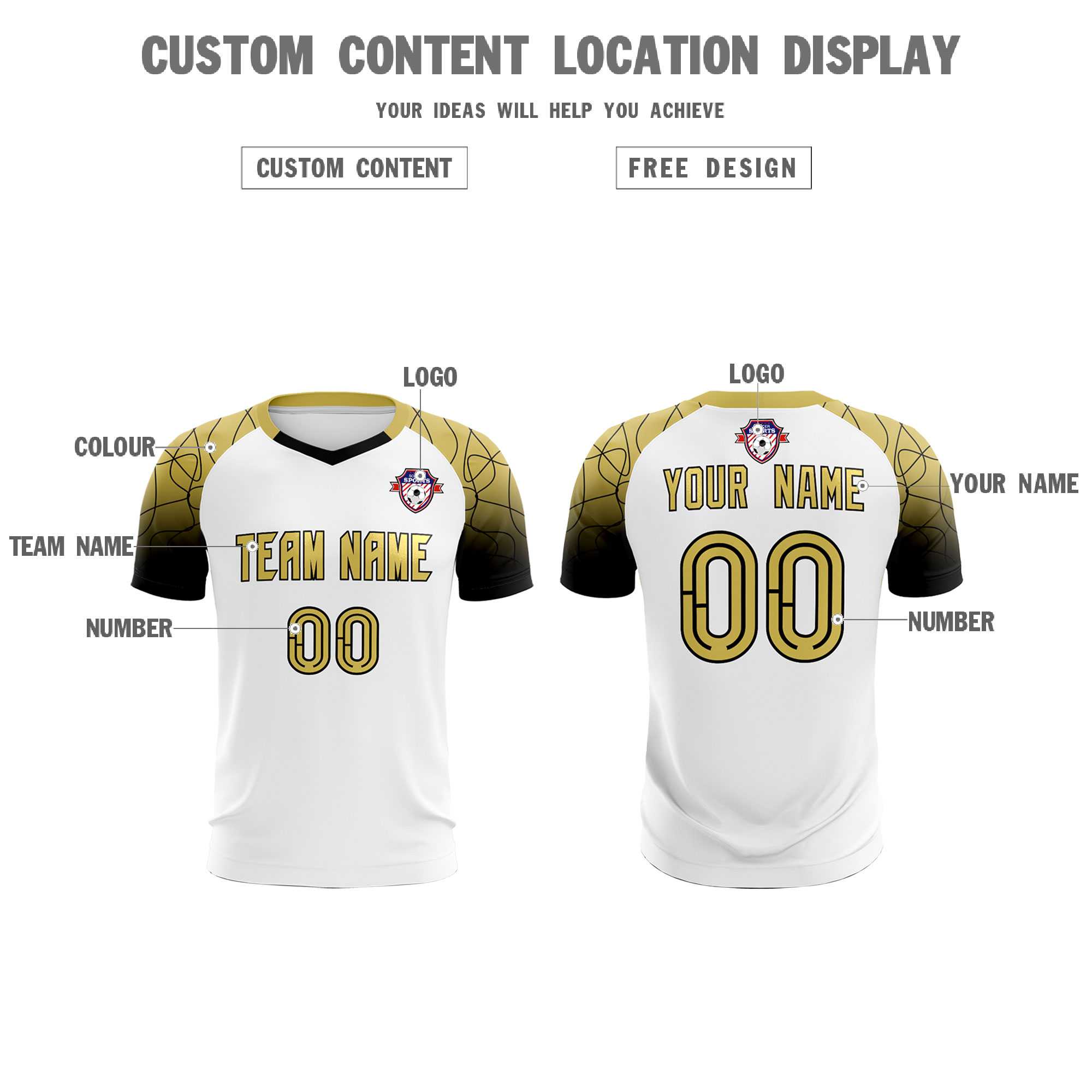 Custom White Classic Soccer Training Sets Jersey For Adults/Kids