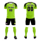 Custom Neon Green Classic Soccer Training Sets Jersey For Adults/Kids