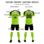 Custom Neon Green Classic Soccer Training Sets Jersey For Adults/Kids