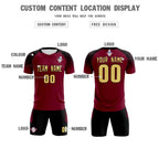 Custom Crimson Classic Soccer Training Sets Jersey For Adults/Kids