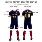 Custom Navy Classic Soccer Training Sets Jersey For Adults/Kids