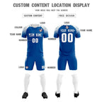 Custom Royal Classic Soccer Training Sets Jersey For Adults/Kids