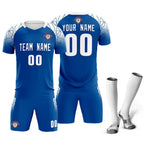 Custom Royal Classic Soccer Training Sets Jersey For Adults/Kids