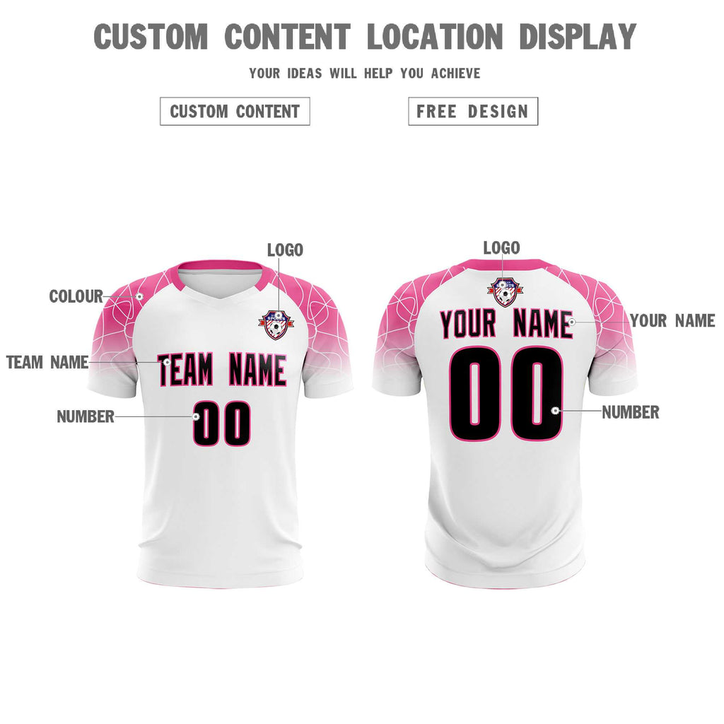 Custom White Classic Soccer Training Sets Jersey For Adults/Kids