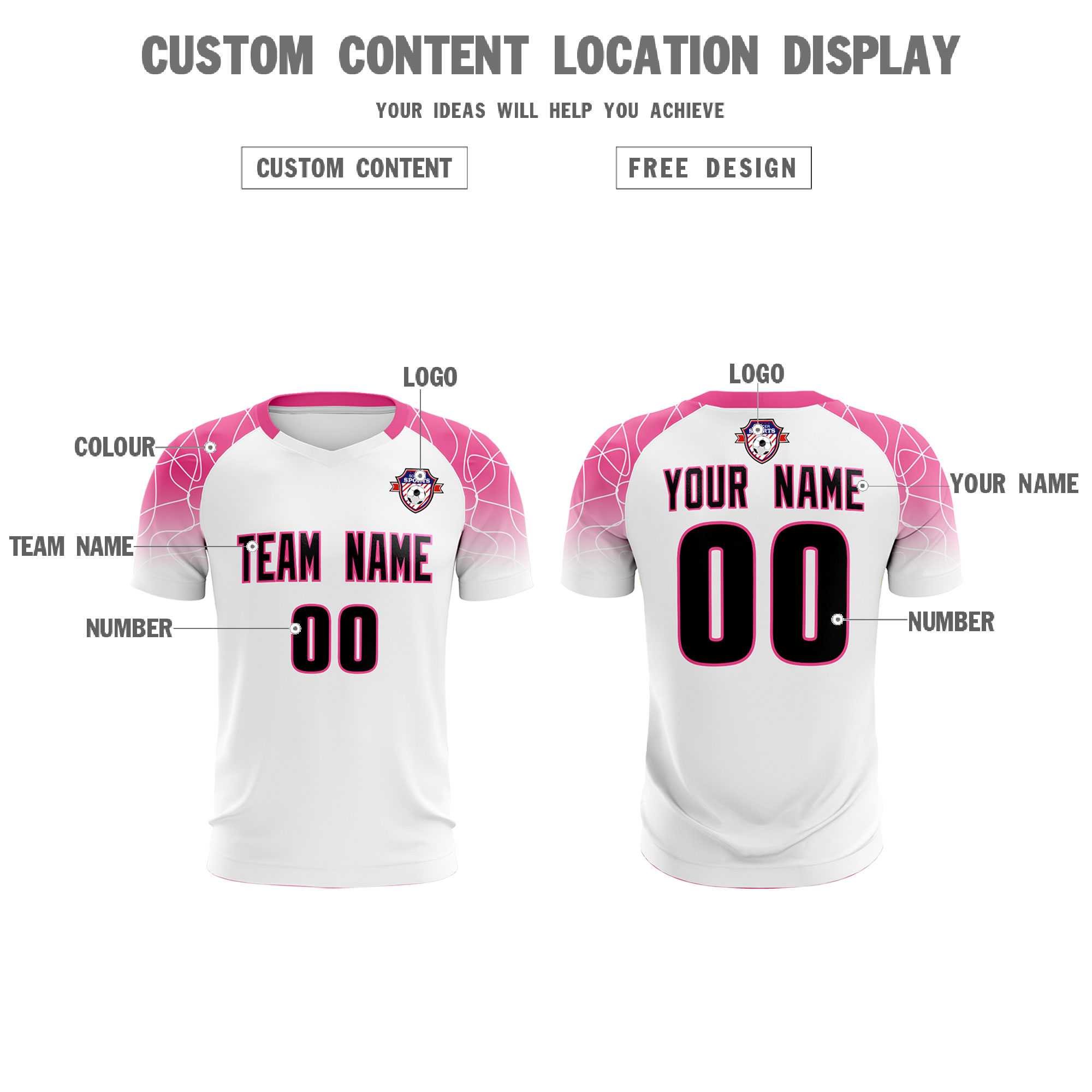 Custom White Classic Soccer Training Sets Jersey For Adults/Kids