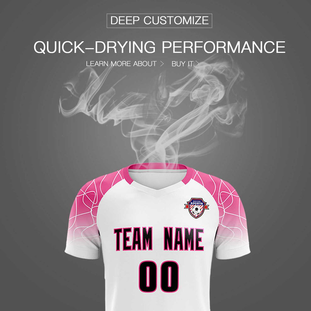 Custom White Classic Soccer Training Sets Jersey For Adults/Kids