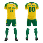 Custom Gold Classic Soccer Training Sets Jersey For Adults/Kids