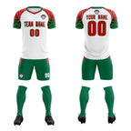 Custom White Classic Soccer Training Sets Jersey For Adults/Kids