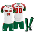Custom White Classic Soccer Training Sets Jersey For Adults/Kids