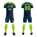 Custom Midnight Blue Classic Soccer Training Sets Jersey For Adults/Kids