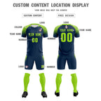 Custom Midnight Blue Classic Soccer Training Sets Jersey For Adults/Kids