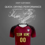 Custom Crimson Classic Soccer Training Sets Jersey For Adults/Kids