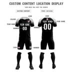 Custom Black Classic Soccer Training Sets Jersey For Adults/Kids