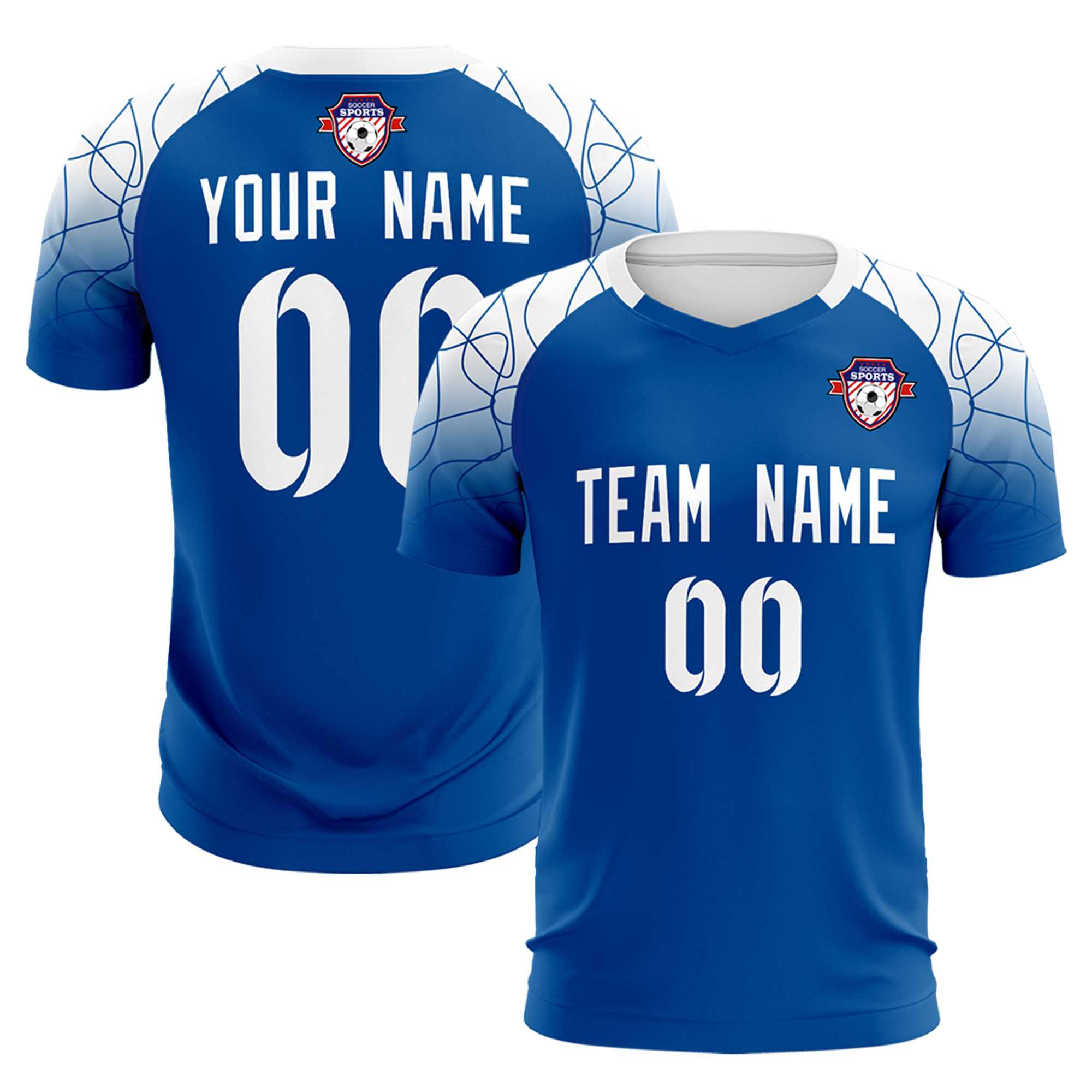 Custom Royal Classic Soccer Training Sets Jersey For Adults/Kids Main image