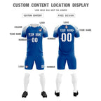 Custom Royal Classic Soccer Training Sets Jersey For Adults/Kids