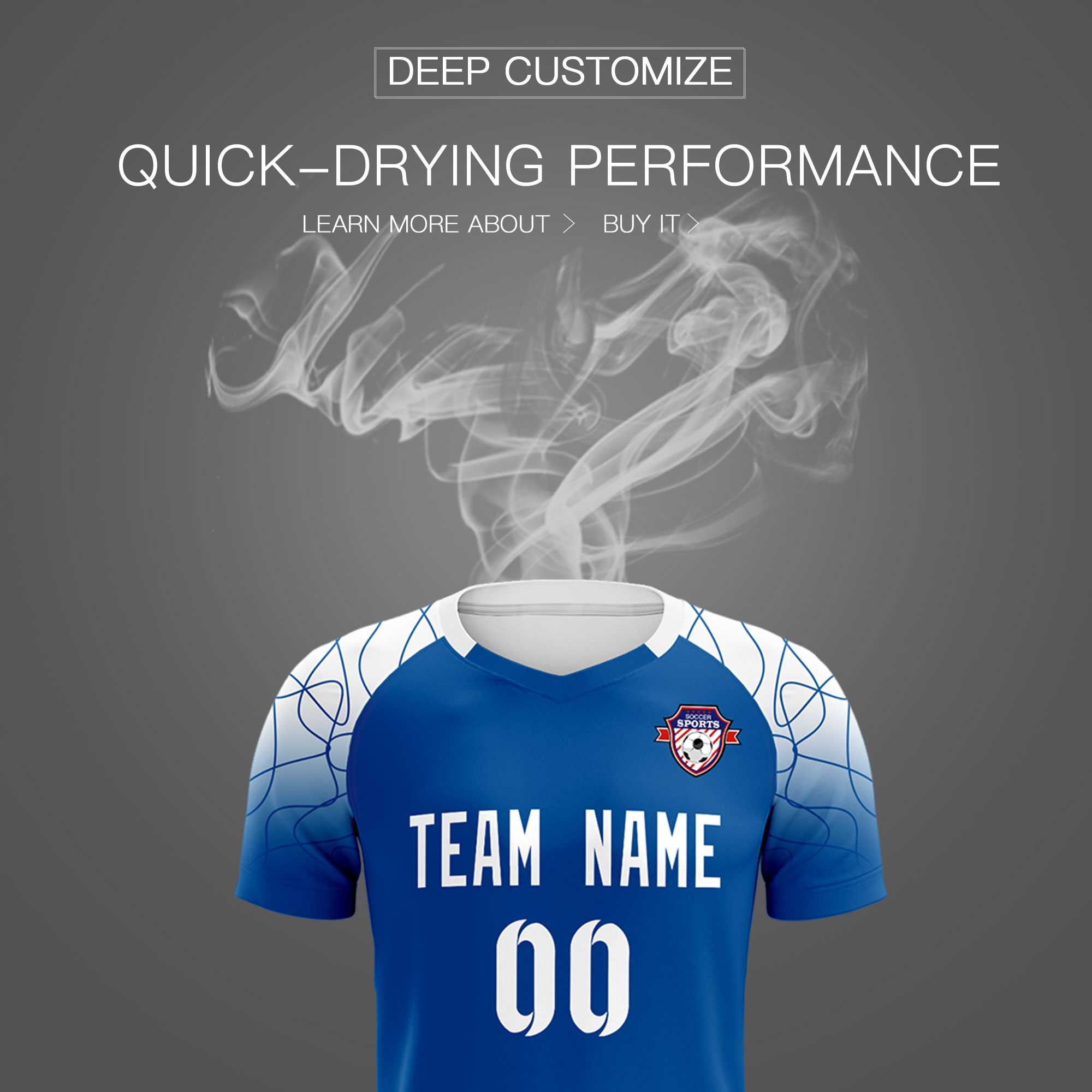 Custom Royal Classic Soccer Training Sets Jersey For Adults/Kids