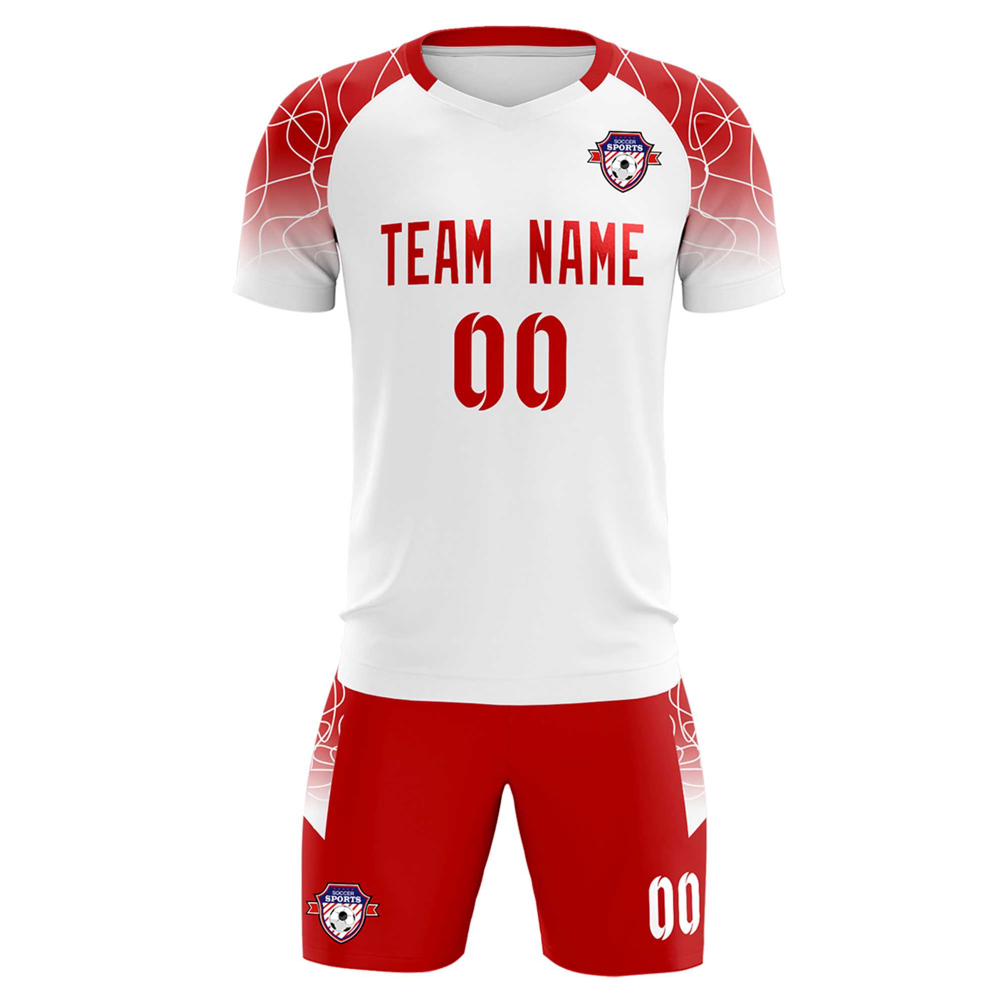 Custom White Classic Soccer Training Sets Jersey For Adults/Kids