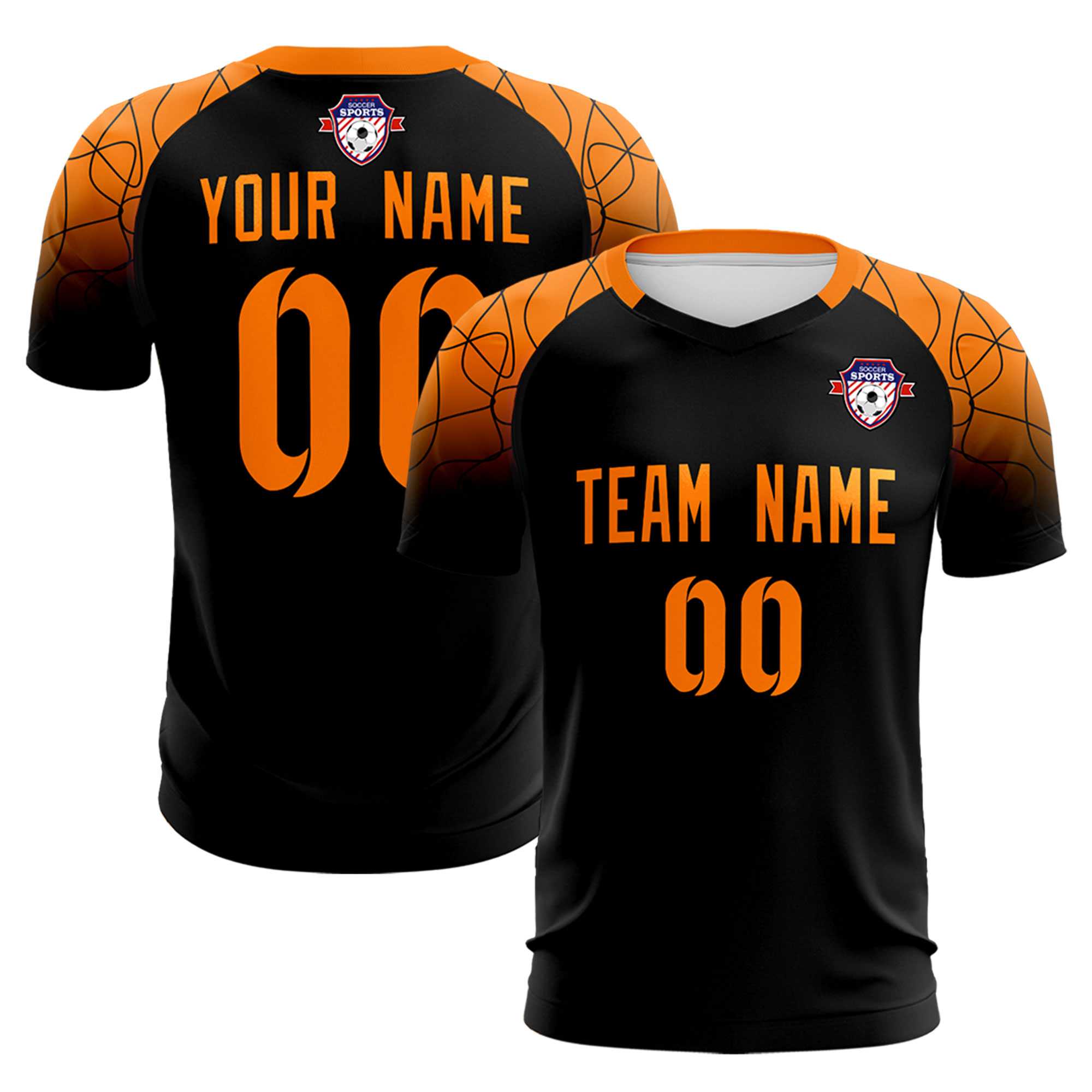 Custom Black Classic Soccer Training Sets Jersey For Adults/Kids Main image