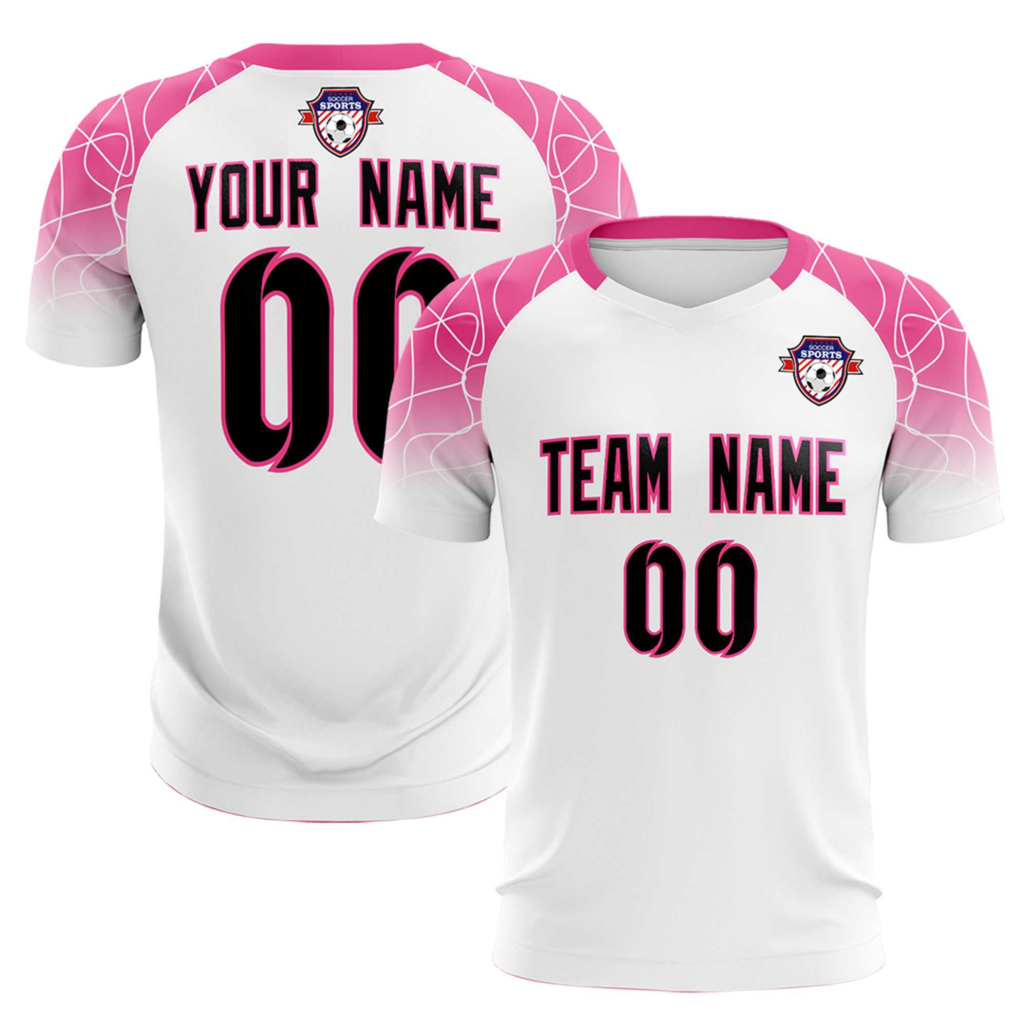 Custom White Classic Soccer Training Sets Jersey For Adults/Kids Main image