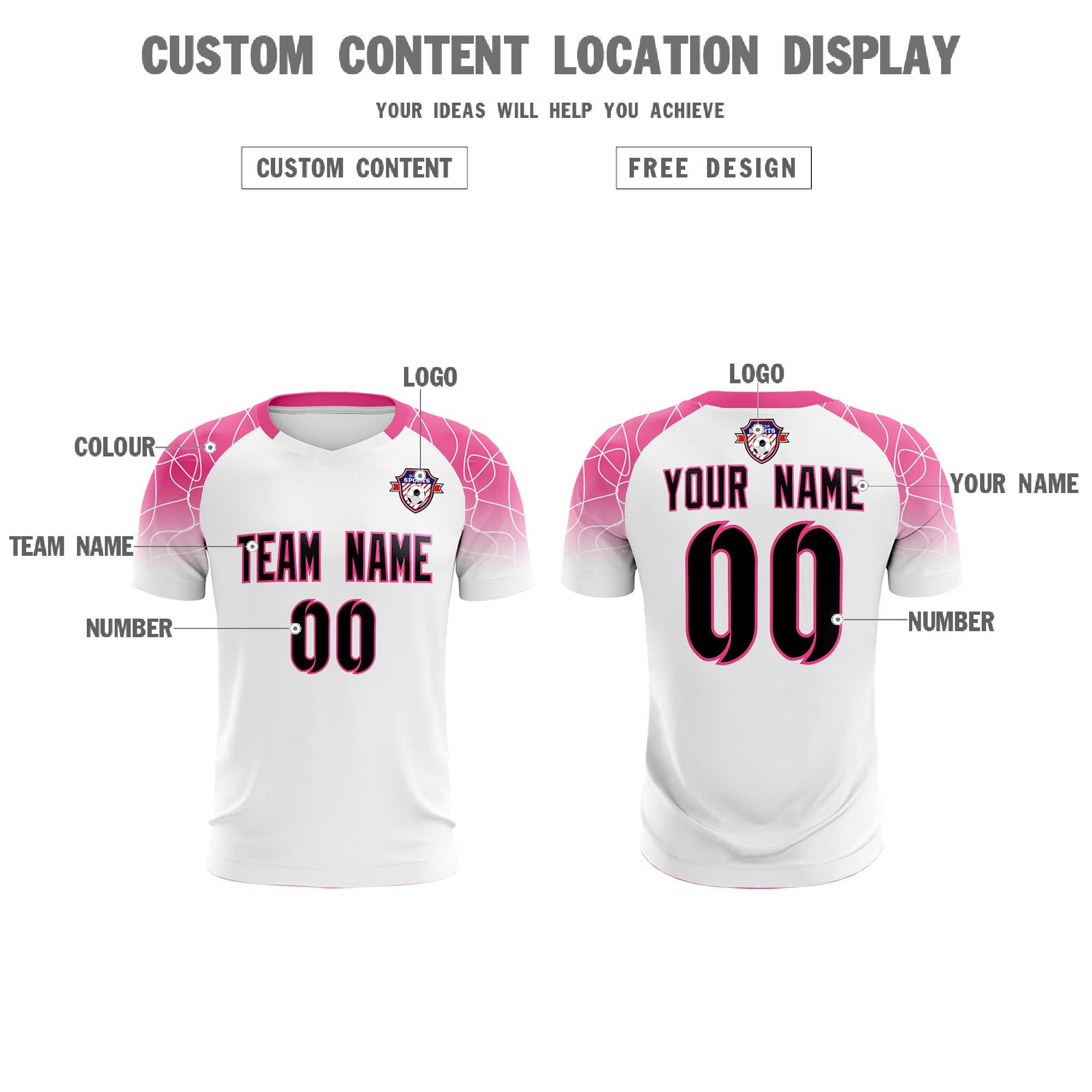 Custom White Classic Soccer Training Sets Jersey For Adults/Kids