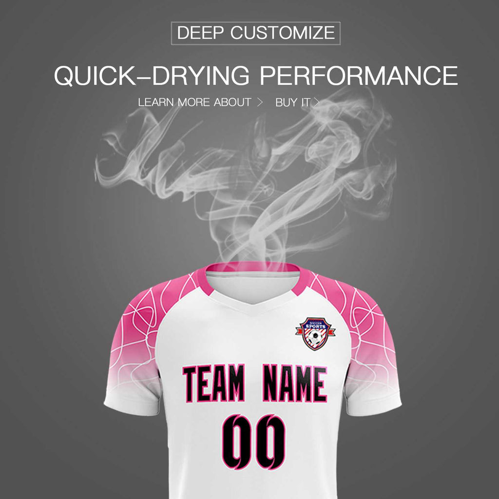 Custom White Classic Soccer Training Sets Jersey For Adults/Kids
