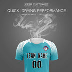 Custom Aqua Classic Soccer Training Sets Jersey For Adults/Kids