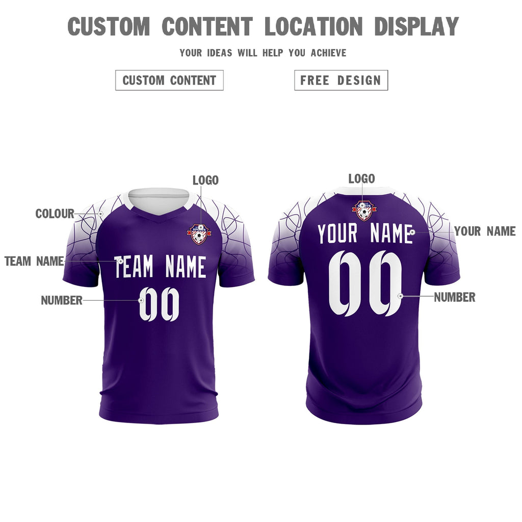 Custom Purple Classic Soccer Training Sets Jersey For Adults/Kids