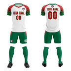 Custom White Classic Soccer Training Sets Jersey For Adults/Kids
