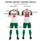 Custom White Classic Soccer Training Sets Jersey For Adults/Kids