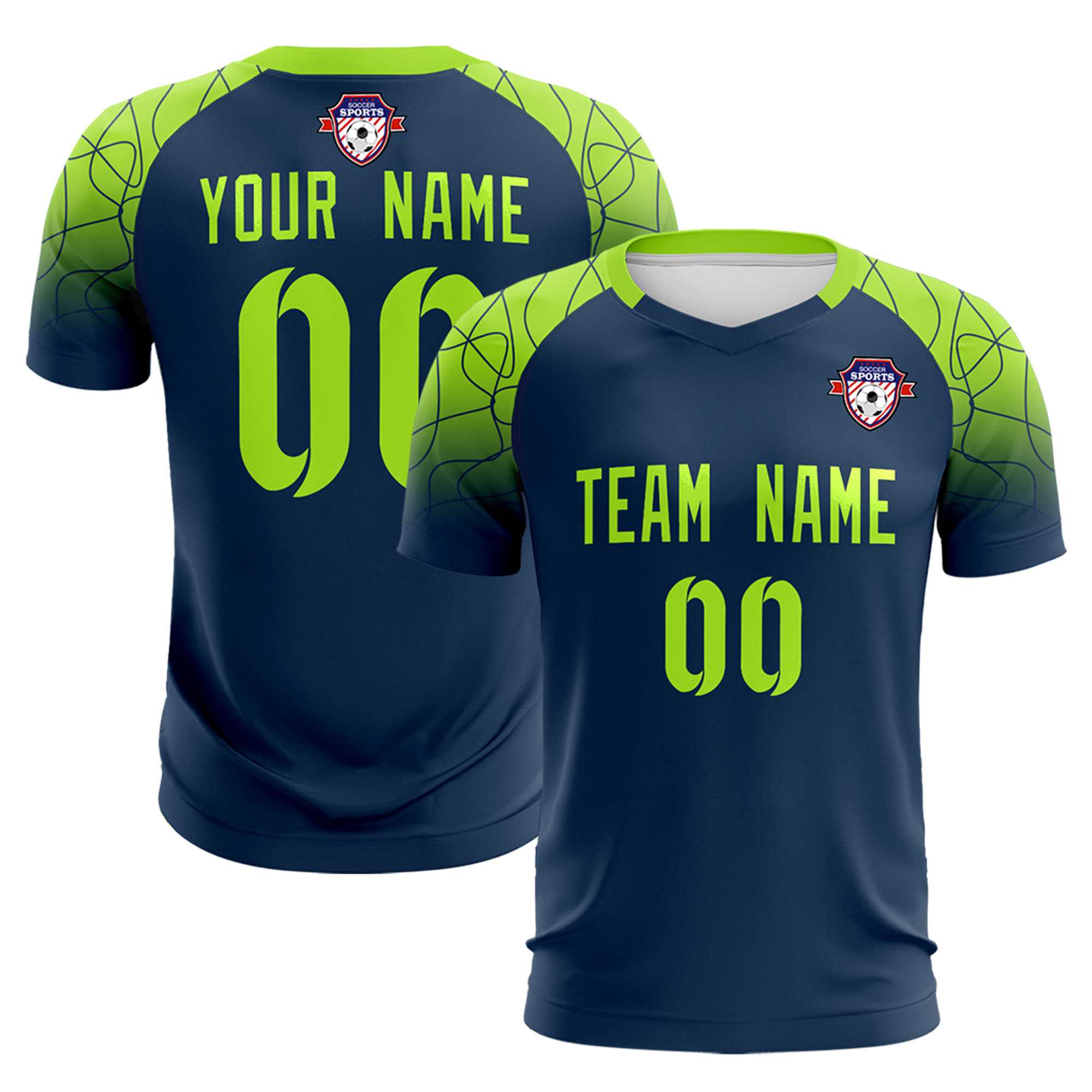 Custom Midnight Blue Classic Soccer Training Sets Jersey For Adults/Kids Main image