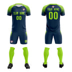 Custom Midnight Blue Classic Soccer Training Sets Jersey For Adults/Kids