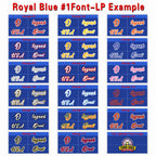 Custom Royal White-Light Blue 3D Puff Embroidery Flat Embroidery Curved Eaves Sport Design Baseball Cap