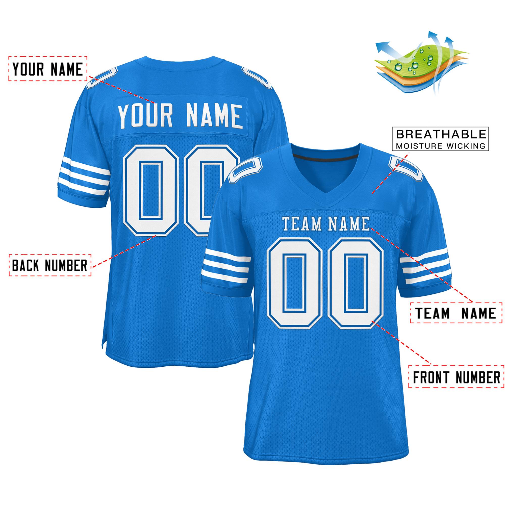 Custom Football Jersey Personalized Stitched/Printed Team Name Number for Men Women Youth