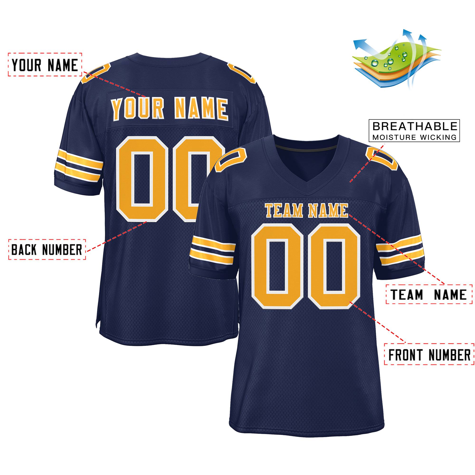 Custom Replica Football Jersey for Men Women Youth Personalized Practice Shirts