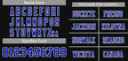 Custom Black Royal-White Classic Style Mesh Authentic Football Jersey