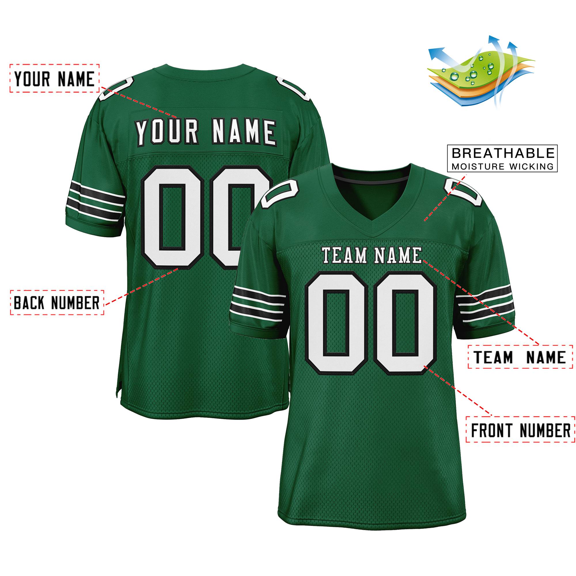 Custom Football Jersey Personalized Stitched/Printed Team Name Number for Men Women Youth