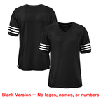 Custom Black White-Gray Classic Style Mesh Authentic Football Jersey