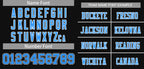 Custom Black Powder Blue-White Classic Style Mesh Authentic Football Jersey