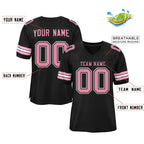 Custom Black Pink-White Classic Style Mesh Authentic Football Jersey