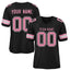 Custom Black Pink-White Classic Style Mesh Authentic Football Jersey