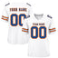 Custom White Blue-Orange Classic Style Mesh Authentic Football Jersey