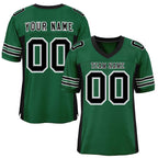 Custom Green Black Insert Color Design Mesh Authentic Football Jersey