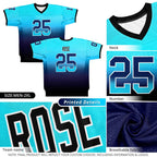 Custom Navy White White-Navy Gradient Fashion Outdoor Authentic Football Jersey