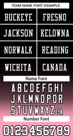 Custom Black Pink-White Gradient Fashion Personalized Team Football Jersey
